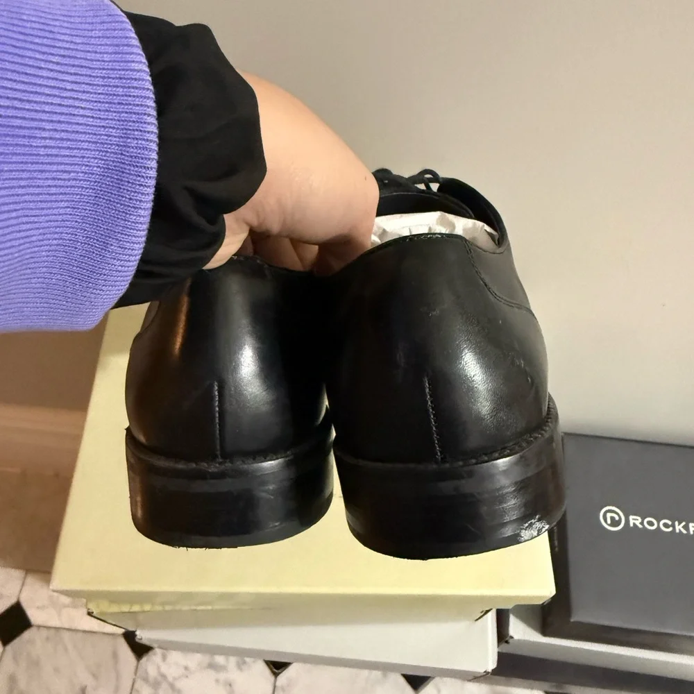 Cole Haan Black Leather Oxfords